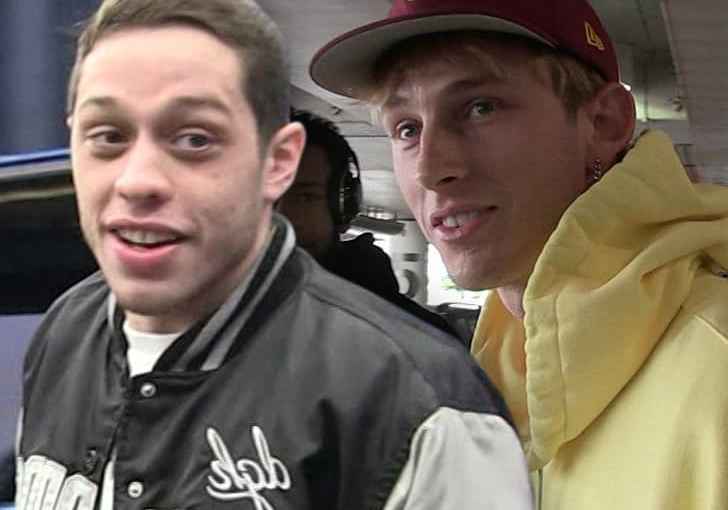 Pete Davidson Watches MGK Show from Way High Up Week After Suicide Scare