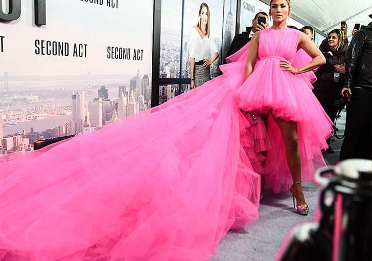 Jennifer Lopez Pretty (Long Ass Dress) in Pink … For New Movie Premiere
